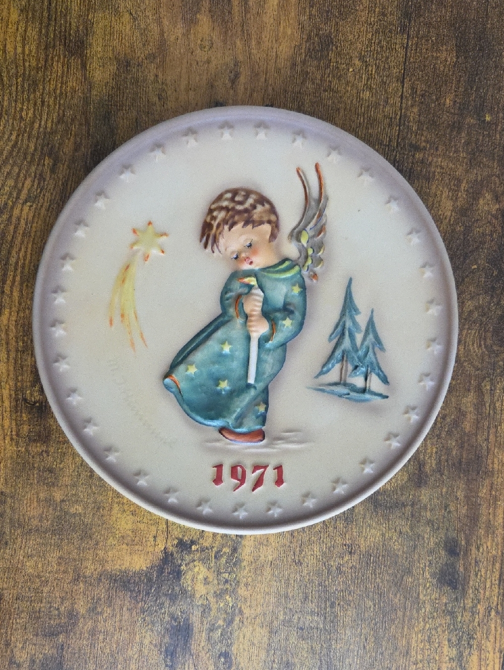 Collectible Hummel Ceramic Annual Plate 1971 Commemoration‎ Of 100th Anniversary